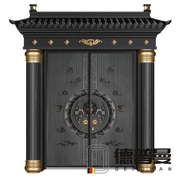 帶羅馬柱鑄鋁別墅大門